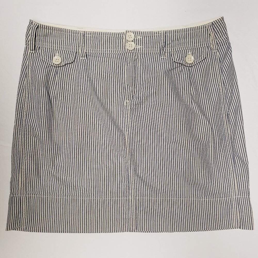 Paper Boy Blue and White 100% Cotton Striped Skirt